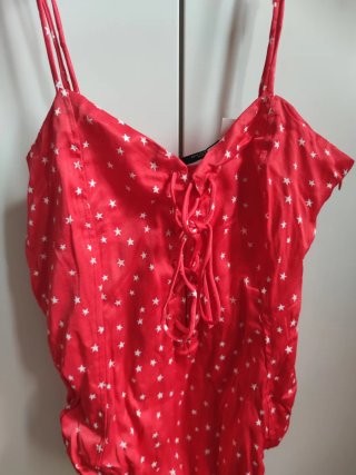 Body donna Zara rosso con stelle