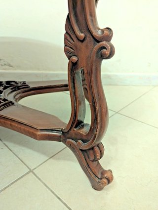 Tavolino da Salotto Ovale Stile Luigi XV in legno