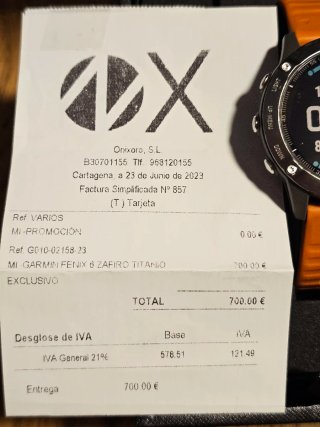 Garmin Fenix 6 Pro Sapphire Arancione