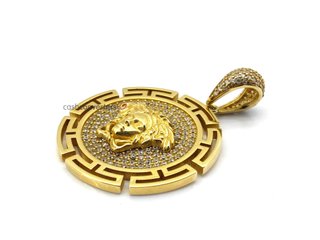 colgante oro 18k con piedra con circonita