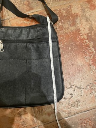 Borsa tracolla nera piatta discoteca