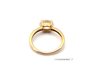 sortija oro 18k con piedra con cuarzo