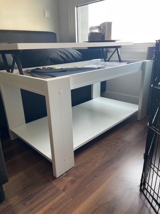 Mesa de centro blanca plegable URGE POR MUDANZA