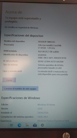 Portátil HP Gris/Plateado