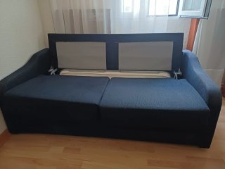 Sofá Cama Gris y Negro