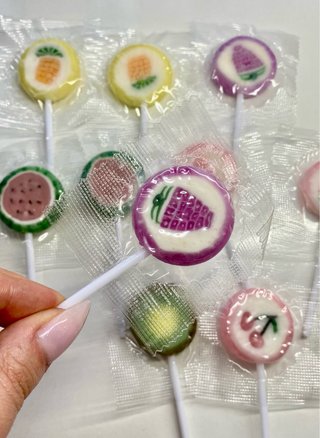 Lote de Piruletas Artesanales - Diseños de Frutas
