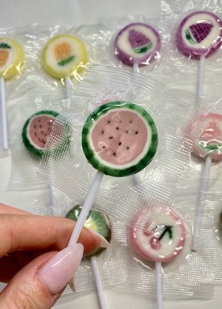 Lote de Piruletas Artesanales - Diseños de Frutas