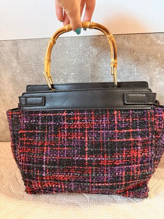 Borsa Carpisa Tweed Manico Bamboo