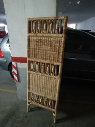 Biombo de mimbre