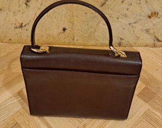 BOLSO TIPO KELLY MARRON DE PIEL AUTÉNTICO