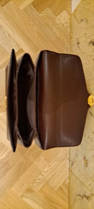 BOLSO TIPO KELLY MARRON DE PIEL AUTÉNTICO