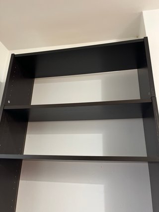 Librería Ikea BILLY Negra 80cm + Extensión