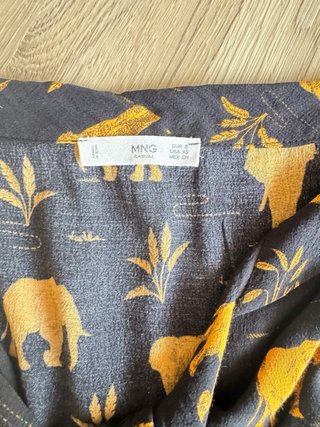 Mango Top Estampado Elefantes