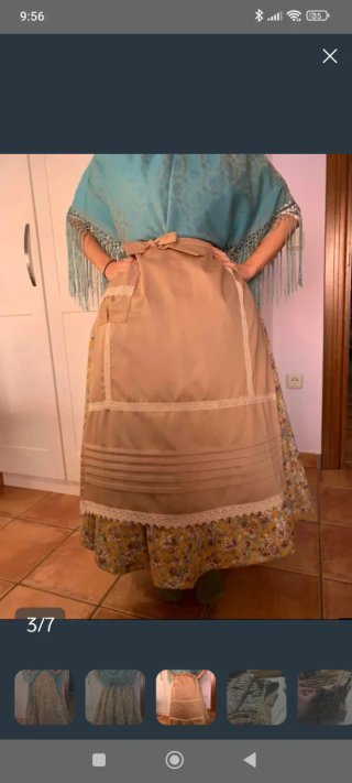 Delantal Baturra/Huertana Beige