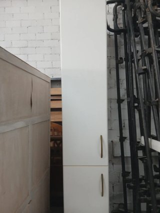Mueble modular cocina blanco y dorado