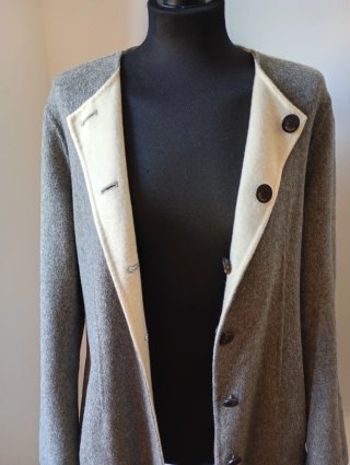 Cappotto double face bianco e grigio Max&Co 44
