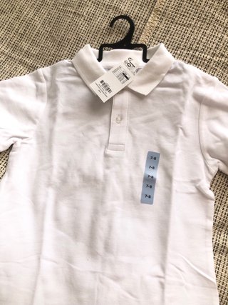 Camiseta Polo Blanca Niños Talla 7-8