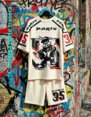 Conjunto Camiseta y Pantalón Bugs Bunny streetwear