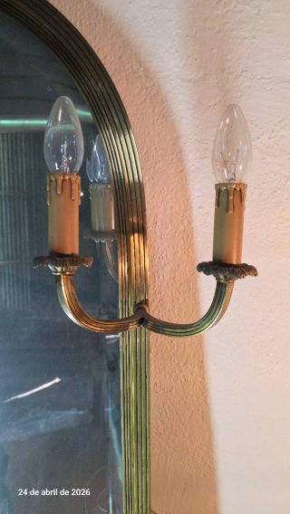 Antiguo recibidor latón y cristal