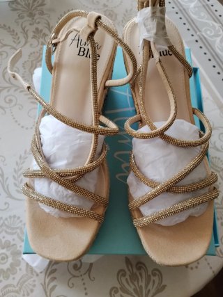 Sandalias joya Alma en Pena Strass Beige/Oro Nueva