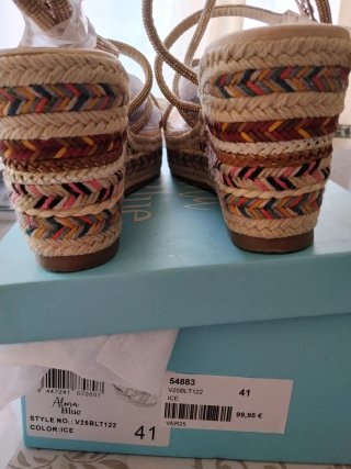 Sandalias joya Alma en Pena Strass Beige/Oro Nueva