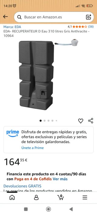 Recuperador de agua 310L