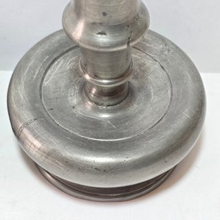 Coppia di Antichi Candelieri in peltro da tavolo