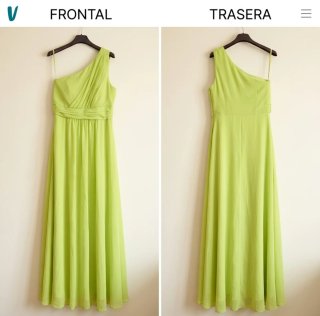 Vestido Largo Fiesta Verde Neón
