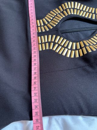 Vestido Lanca Perfume Talla 36 Negro Dorado