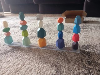 Juego 21 Piezas Bloques Madera Colores
