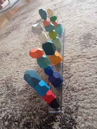 Juego 21 Piezas Bloques Madera Colores