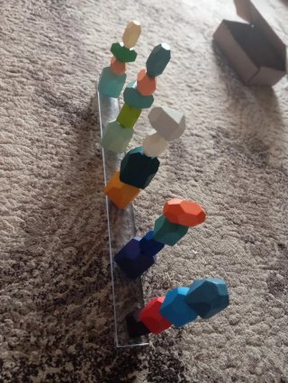 Juego 21 Piezas Bloques Madera Colores