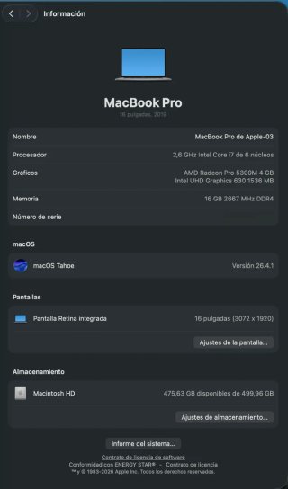 MacBook Pro A2141 500GB 16GB RAM