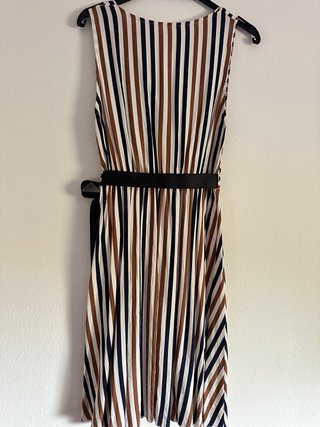 Vestito a righe incrociato con cintura - Taglia S