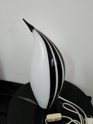 Lampada in vetro di Murano a forma di pinguino