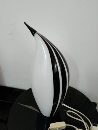 Lampada in vetro di Murano a forma di pinguino