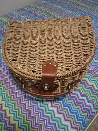 Cesta Mimbre y Cuero