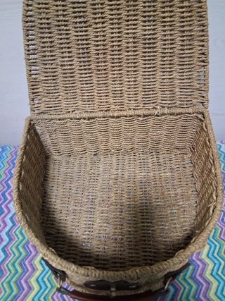 Cesta Mimbre y Cuero