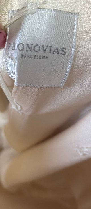 Pronovias Ivory Champagne Strapless Wedding Dress