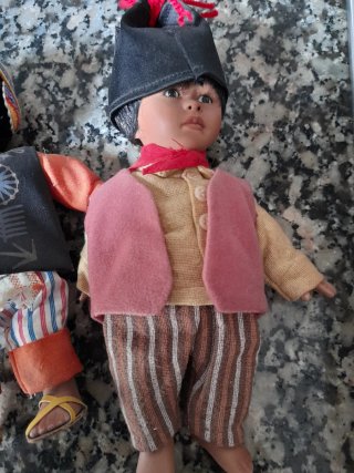 Lote de 6 muñecos artesanales