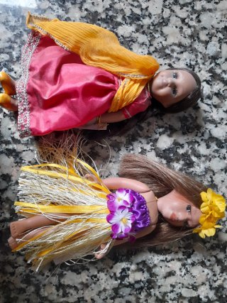 Lote de 6 muñecos artesanales