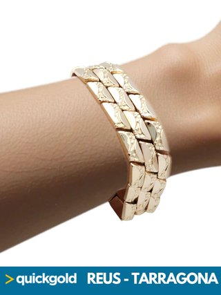 040-05-00524 PULSERA ORO ROSA 18K MALLA 20CM
