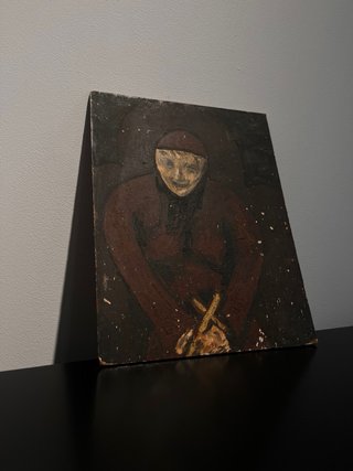 figura devocional sobre tabla