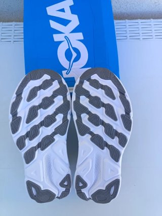 Hoka Clifton 9 Donna Scarpe Grigio/Bianco Taglia 4