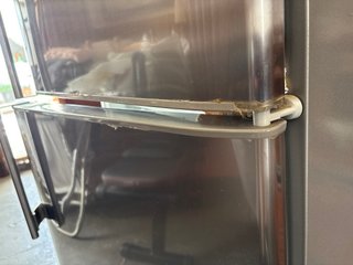 Nevera combi plateada