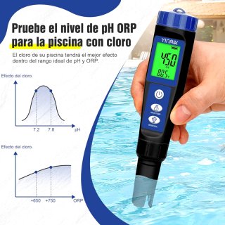 Medidor pH piscina salinidad digital/6 en 1/NUEVO