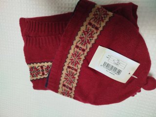 Lote bufanda y gorro rojo