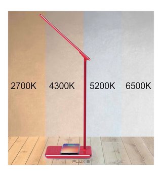 Lámpara Escritorio LED Flux's Roja Moderna
