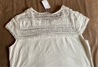 Blusa H&M encaje algodón y elastano Talla XXL