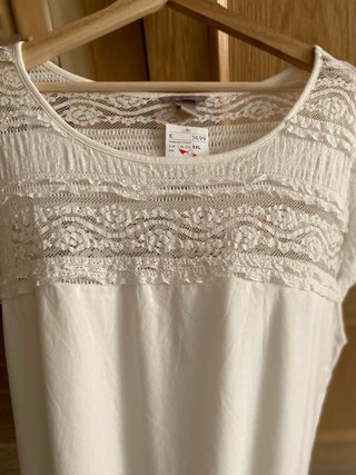 Blusa H&M encaje algodón y elastano Talla XXL
